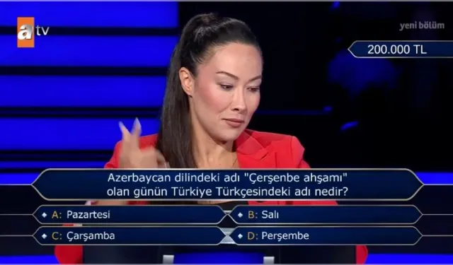 Azerbaycan dilindeki adı "Çerşenbe ahşamı" olan günün Türkiye Türkçesindeki adı nedir?