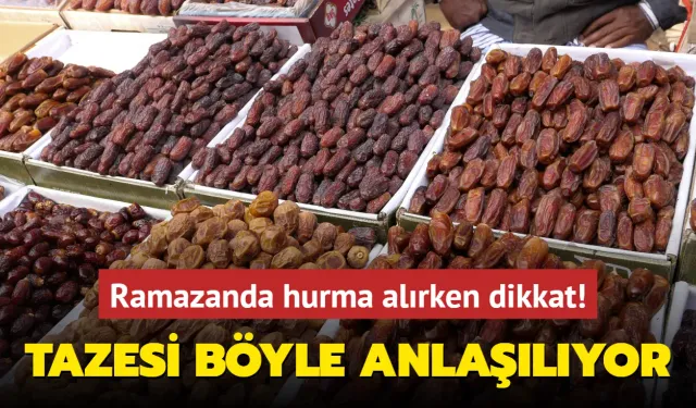 Ramazanda hurma alırken dikkat! Tazesi böyle anlaşılıyor