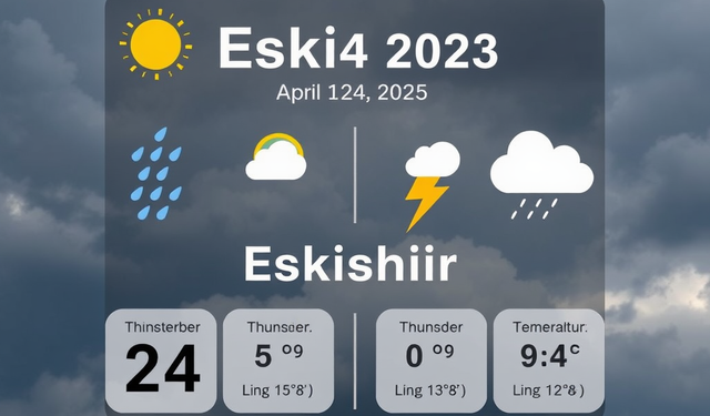 24 Nisan Perşembe Eskişehir hava durumu nasıl? Eskişehir için hava durumu tahminleri: ESKİŞEHİR HAVA DURUMU