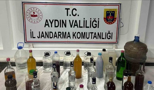 Çine'de sahte alkol üretip piyasa süren şüpheli yakalandı