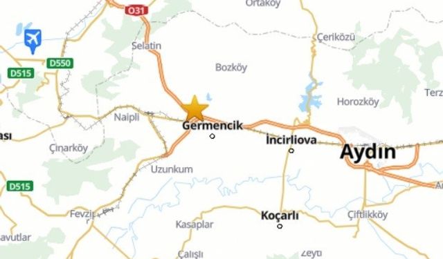 Germencik’te 3.8 şiddetinde deprem