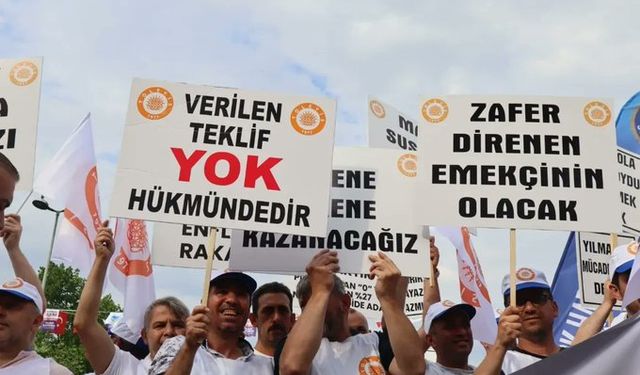 Türk-İş'ten AK Parti önünde eylem