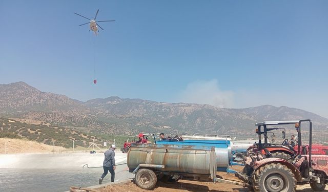Halk, Buharkent yangını için seferber oldu