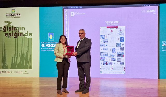 Başkan Yetişkin'in örnek projesinin ödülü teslim edildi