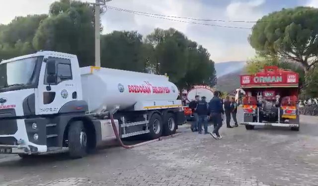 Bozdoğan'da başlayan yangın büyüyor