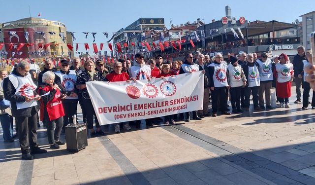 Aydın'da emeklilerden maaş tepkisi