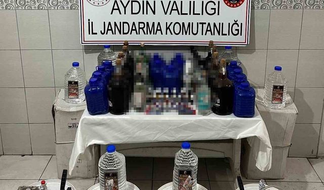 Bozdoğan'da sahte alkol operasyonu