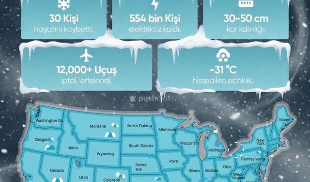ABD’de tarihi dondurucu soğuklar: Can kaybı 30’a yükseldi