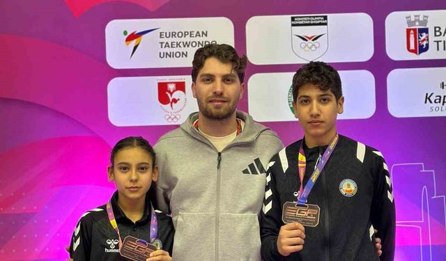 Avrupa Taekwondo müsabakasında Kuyucaklı sporculardan çifte bronz