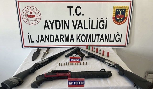 Nazilli'de ruhsatsız silah operasyonu