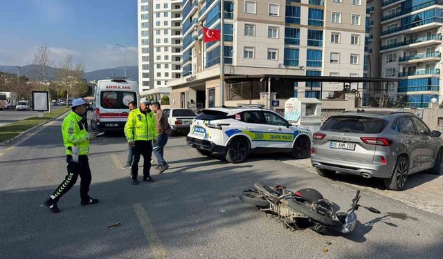 Söke'deki trafik kazasında motosiklet sürücüsü yaralandı