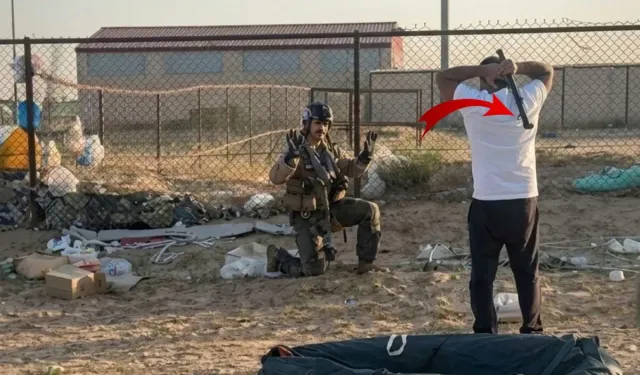 Elinde sopayla ABD askerine diz çöktürdü