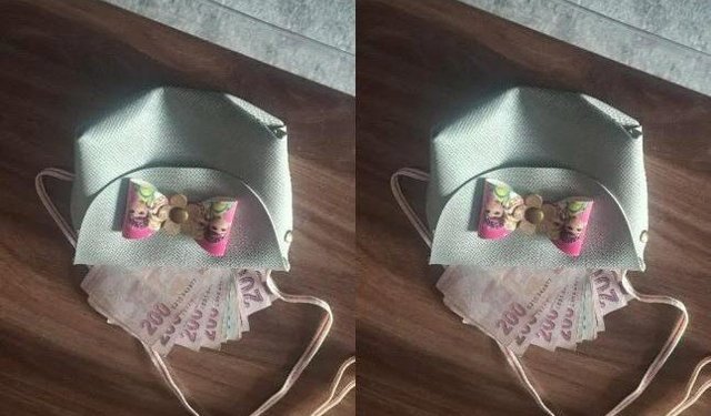 Kaybolan bayram harçlığı çantasını polis buldu