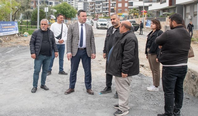 Değirmendere'de yol çalışmaları yerinde incelendi