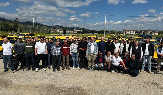Aydınlı taksici esnafından zam eylemi