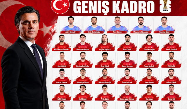 A Milli Takım'ın 2026 FIFA Dünya Kupası geniş kadrosu açıklandı