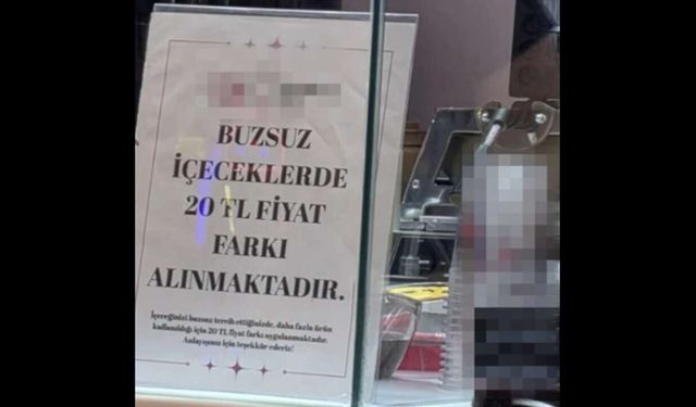 Antalya'da ilginç uygulama: Buz istemeyenlere ek ücret