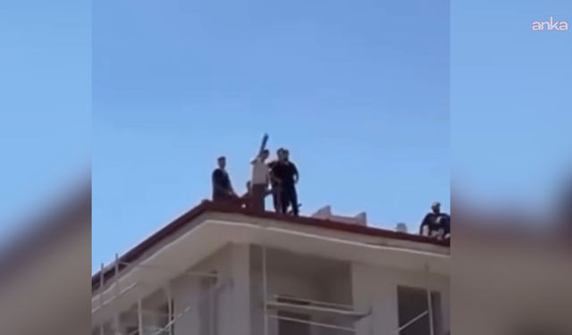TOKİ'ye çalışan firmanın işçileri eylemde!