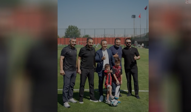 Forması zorla çıkartılan minik Göktuğ'dan Gençlerbirliği'ne ziyaret