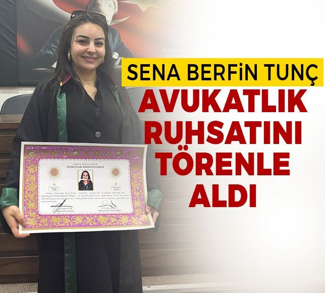 Sena Berfin Tunç, avukatlık ruhsatını törenle aldı