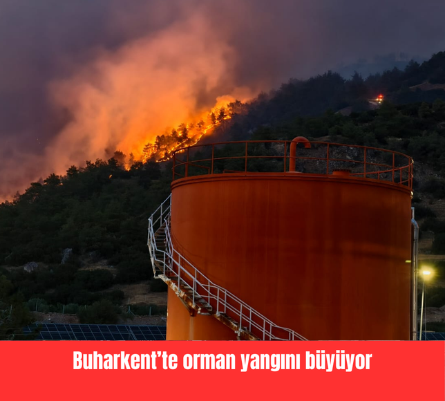 Buharkent’te orman yangını büyüyor