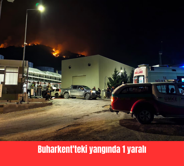 Buharkent'teki yangında 1 yaralı
