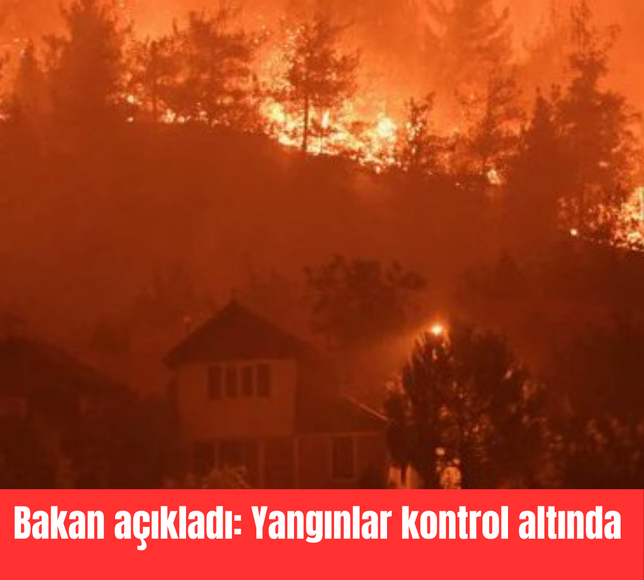 Bakan açıkladı: Yangınlar kontrol altında