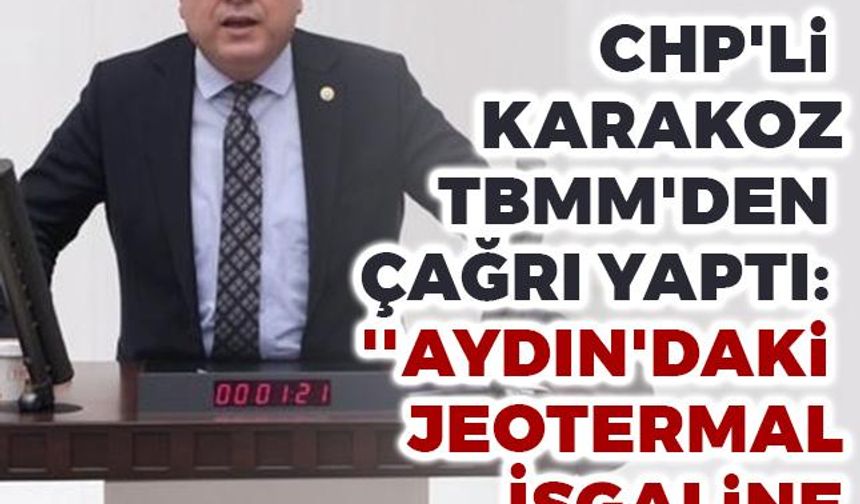 CHP'li Karakoz TBMM'den Çağrı Yaptı: ''Aydın'daki Jeotermal İşgaline Son Verin!''