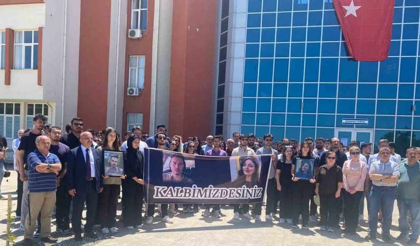 Trafik kazasında hayatını kaybeden ADÜ'lü öğrenciler için fidan diktiler