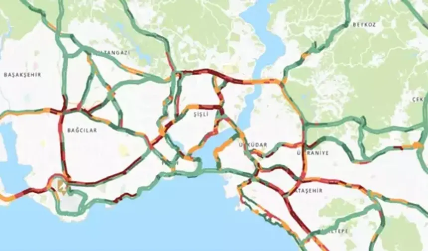 Trafik durumu haritası (CANLI) 14 Mayıs İstanbul'da trafik yoğunluğu yüzde kaç?