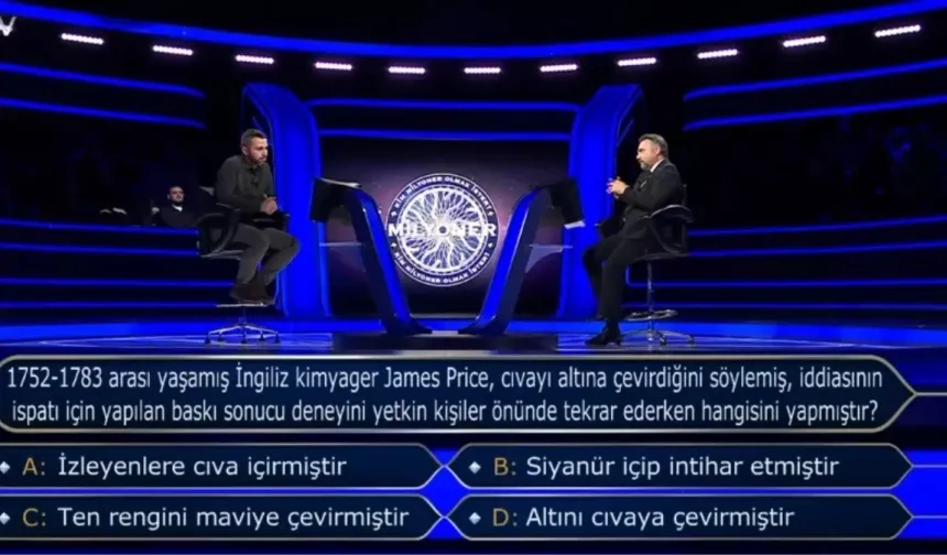 1752-1783 arası yaşamış İngiliz kimyager James Price, civayı altına çevirdiğini söylemiş, iddiasının ispatı için yapılan baskı sonucu deneyi...