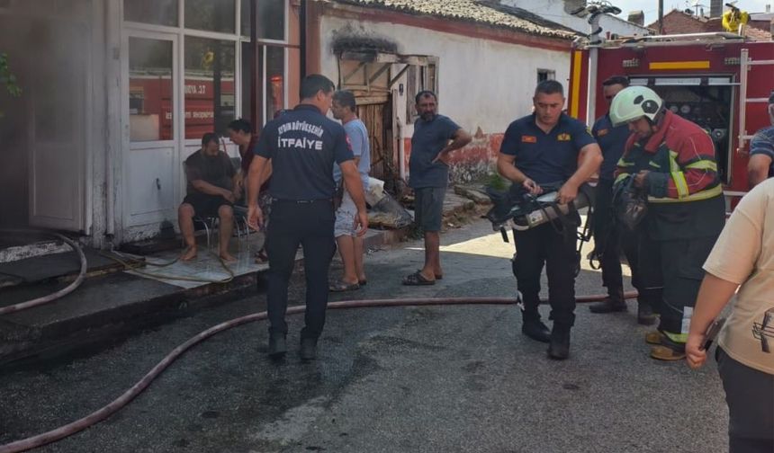 Nazilli’de ekmek fırınında yangın paniği