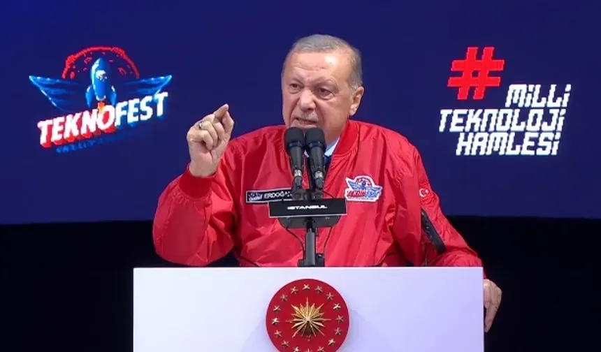 Erdoğan'dan Teknofest'te Netenyahu'ya sert gönderme