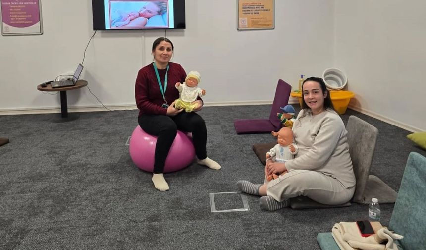 Nazilli'de gebe okulunda eğitimler sürüyor