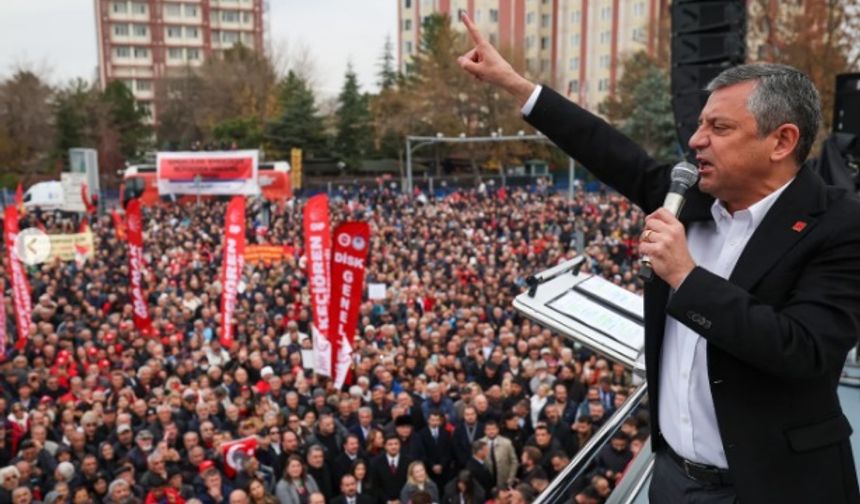 Özgür Özel, "Emeklilerin ve Emekçilerin Bütçe Hakkı" mitinginde konuştu