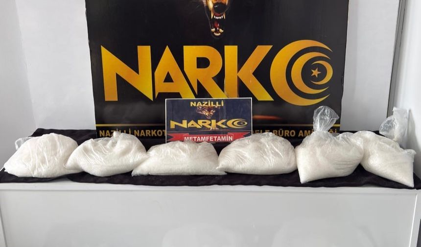 Nazilli'de 9 kilo 428 gram yasaklı madde ele geçirildi