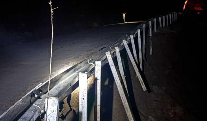 İncirliova’da yol çöktü, sürücülere uyarı yapıldı