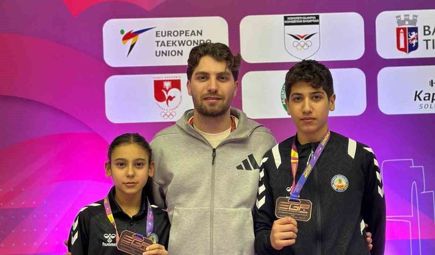 Avrupa Taekwondo müsabakasında Kuyucaklı sporculardan çifte bronz