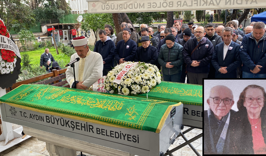Efeler'de öldürülen yaşlı çift son yolculuklarına uğurlandı