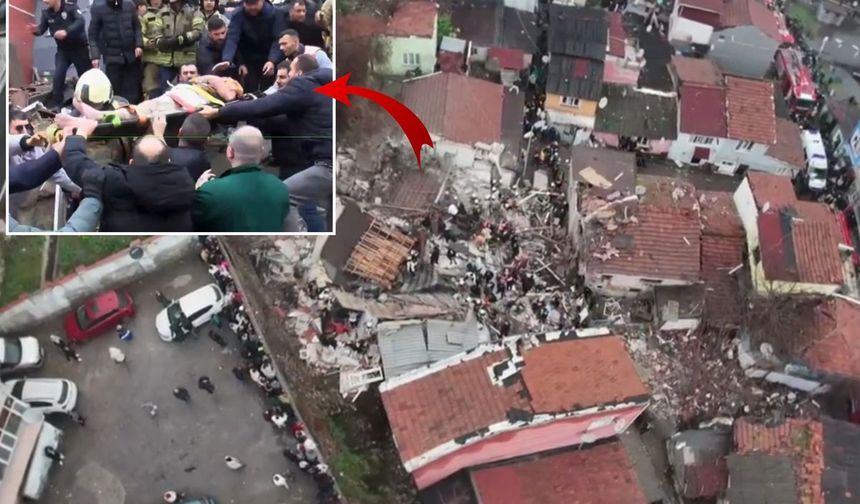 Fatih'te iki bina çöktü! Enkaz altında kalanlar var