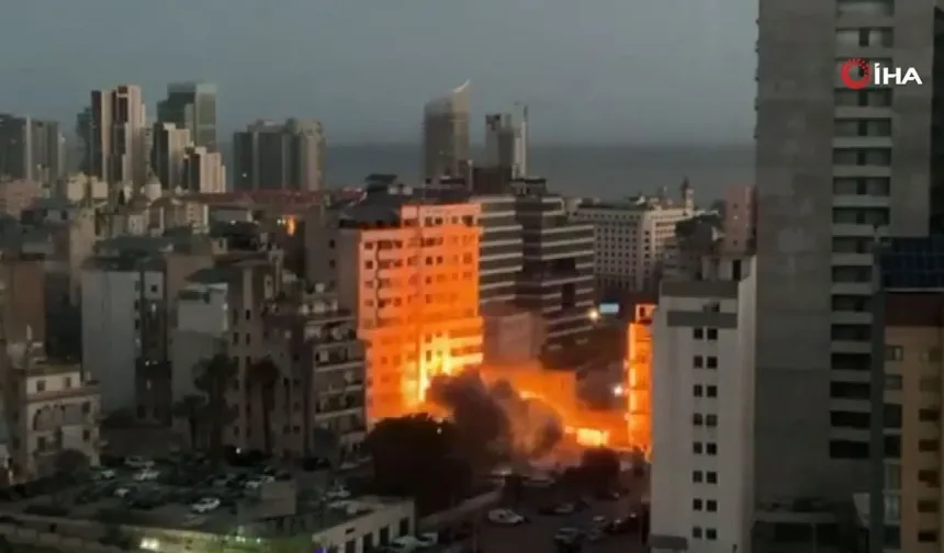 İsrail, Lübnan’da 15 katlı binayı yerle bir etti