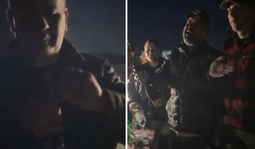 Söke’de şampanya görüntüleri olay oldu! belediye çevresi karıştı