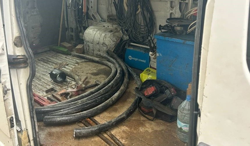 Çine'de kablo hırsızları yakalandı