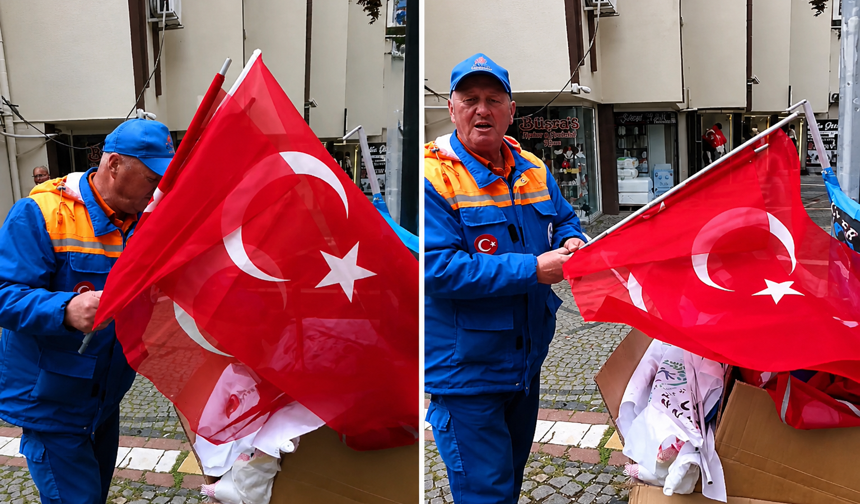 1 Mayıs sonrası Türk bayraklarının çöpe atılmasına tepki