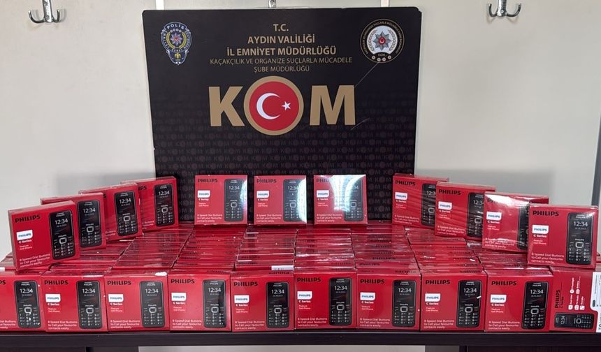 Aydın'da kaçak telefon operasyonu: 100 cihaza el konuldu
