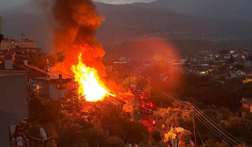 Bozdoğan'da ev yangını
