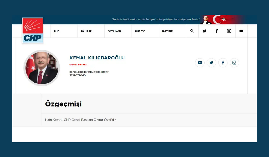 CHP'nin internet sitesi hacklendi!
