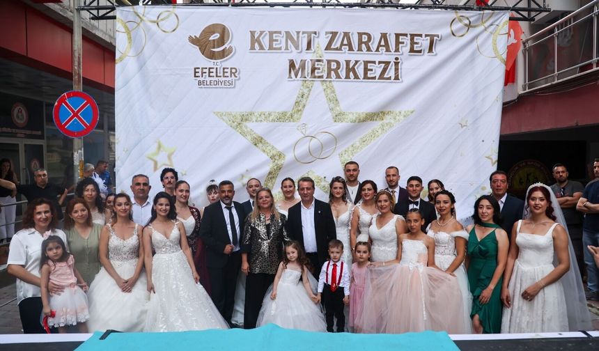 Efeler’de evlenecek çiftlere ücretsiz gelinlik ve damatlık desteği