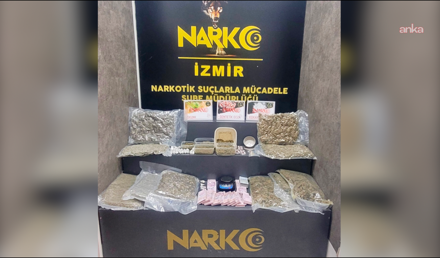İzmir’de, 11 kilo 568 gram esrar-skank, 54 gram kokain ele geçirildi