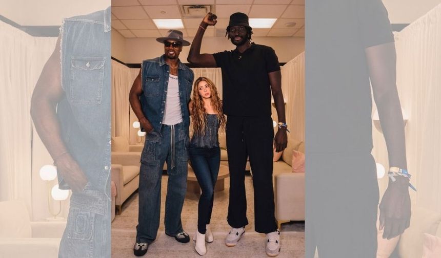 Shakira, Serge Ibaka ve Mamadou Ndiaye ile buluştu